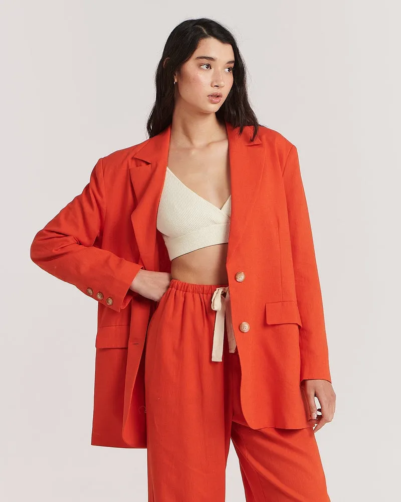 Addison Blazer - Tangerine Tango