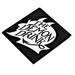 Alchemy Gothic The Demon Drink Ceramic Coaster | Black & White Gloss Finish