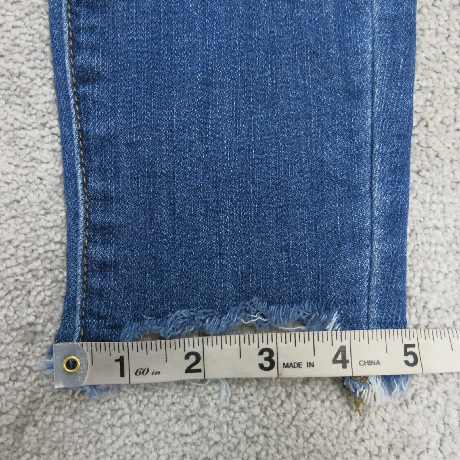 American Eagle Womens Skinny Leg Jeans Distressed Low Rise Cotton Blue SZ 2 Reg