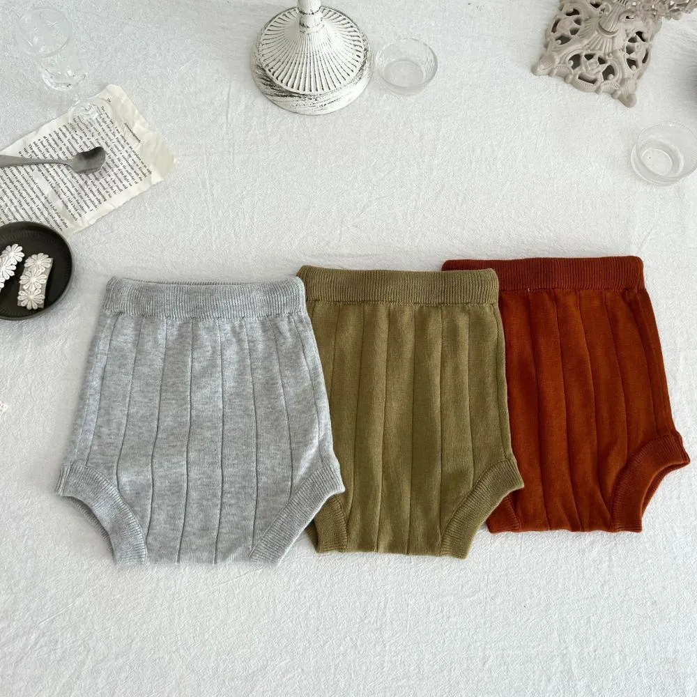 Autumn Baby Girl Knitted Bread Pants Woolen Shorts Wholesale Baby Clothes