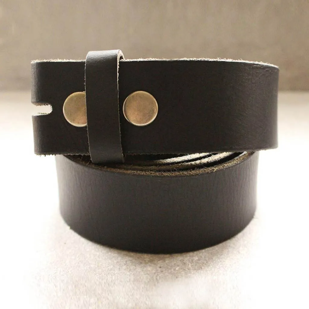 Black Leather Belt Strap