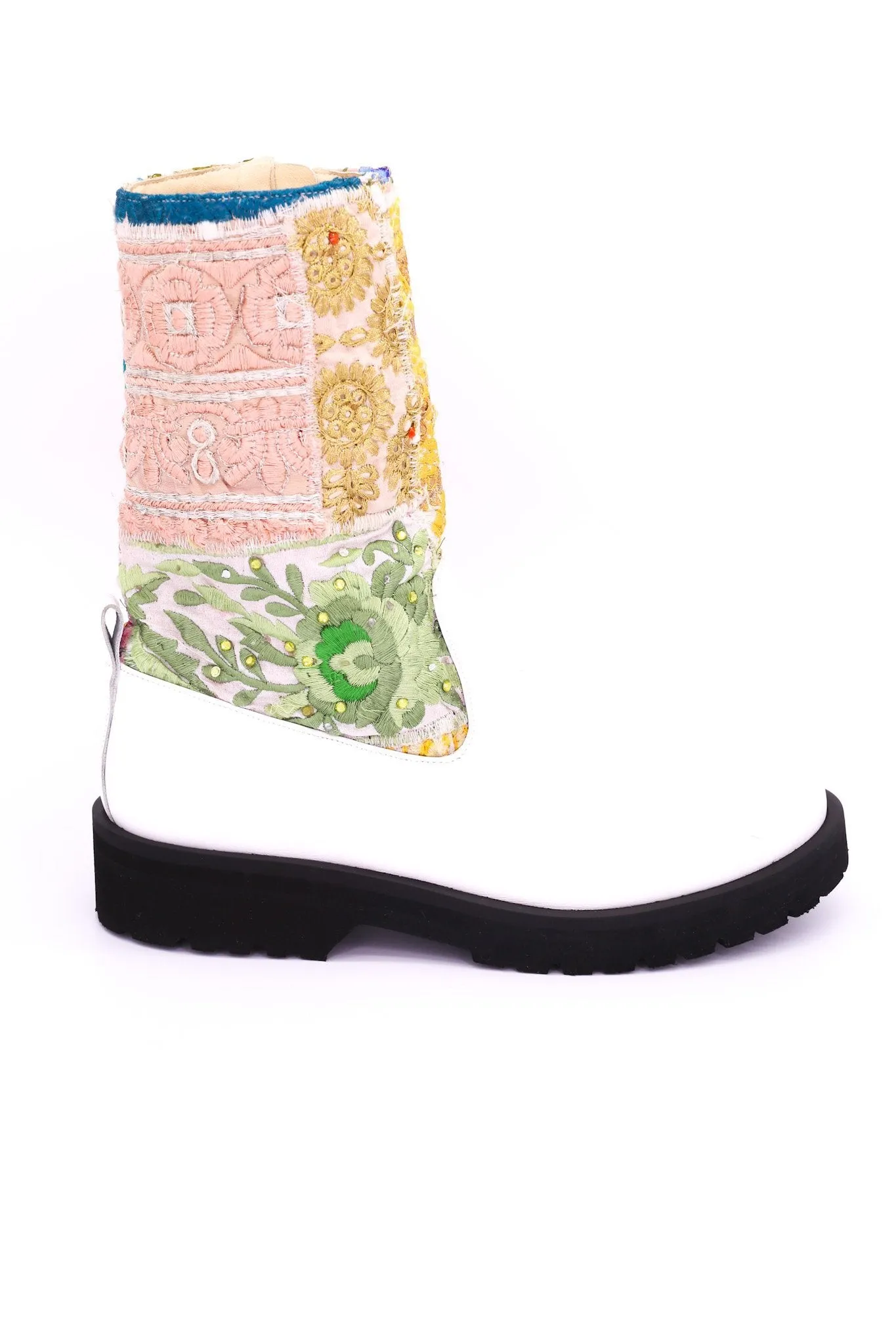 CHUNKY BOOTS EMBROIDERED PATCHWORK FREJA