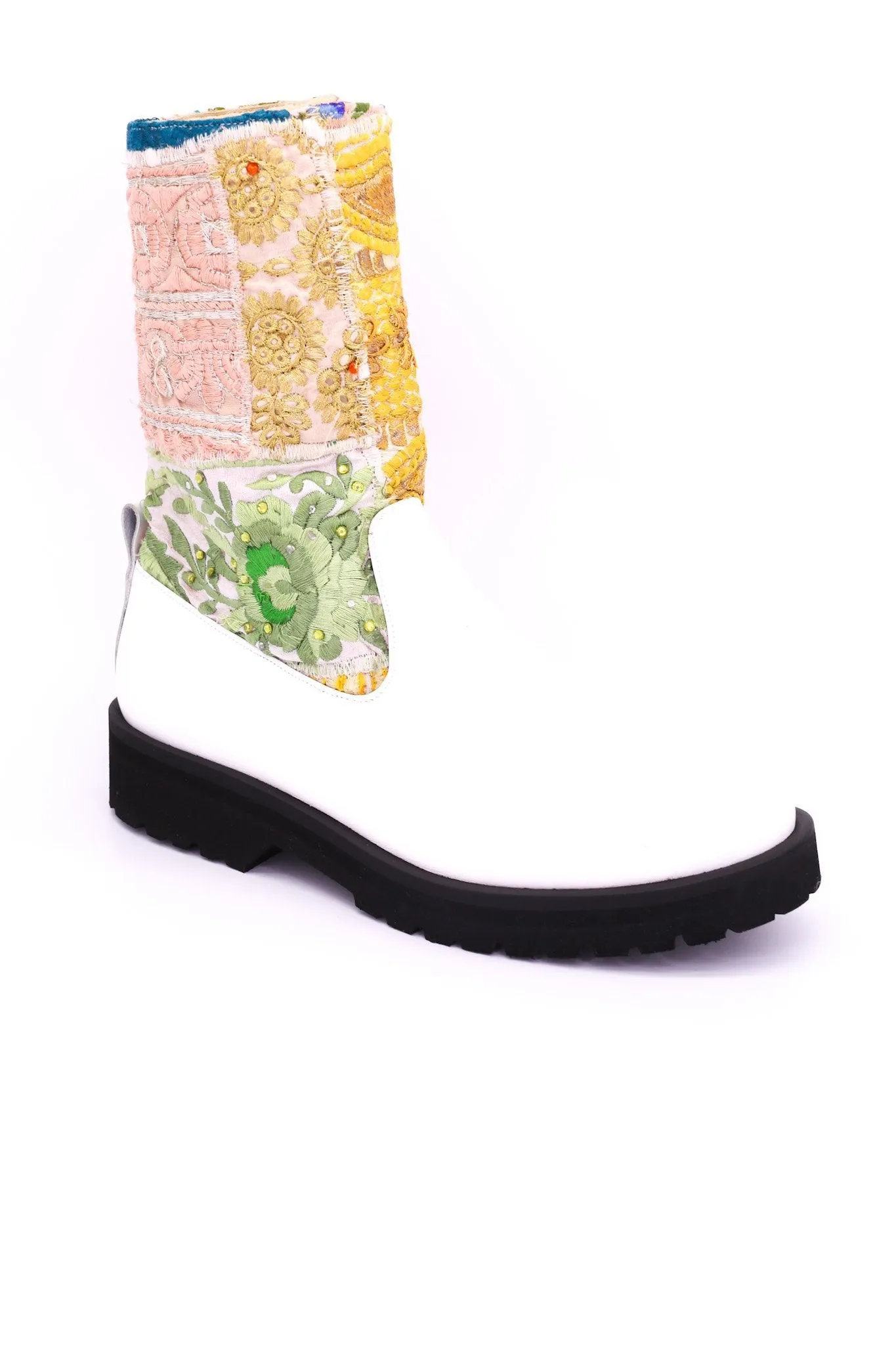 CHUNKY BOOTS EMBROIDERED PATCHWORK FREJA
