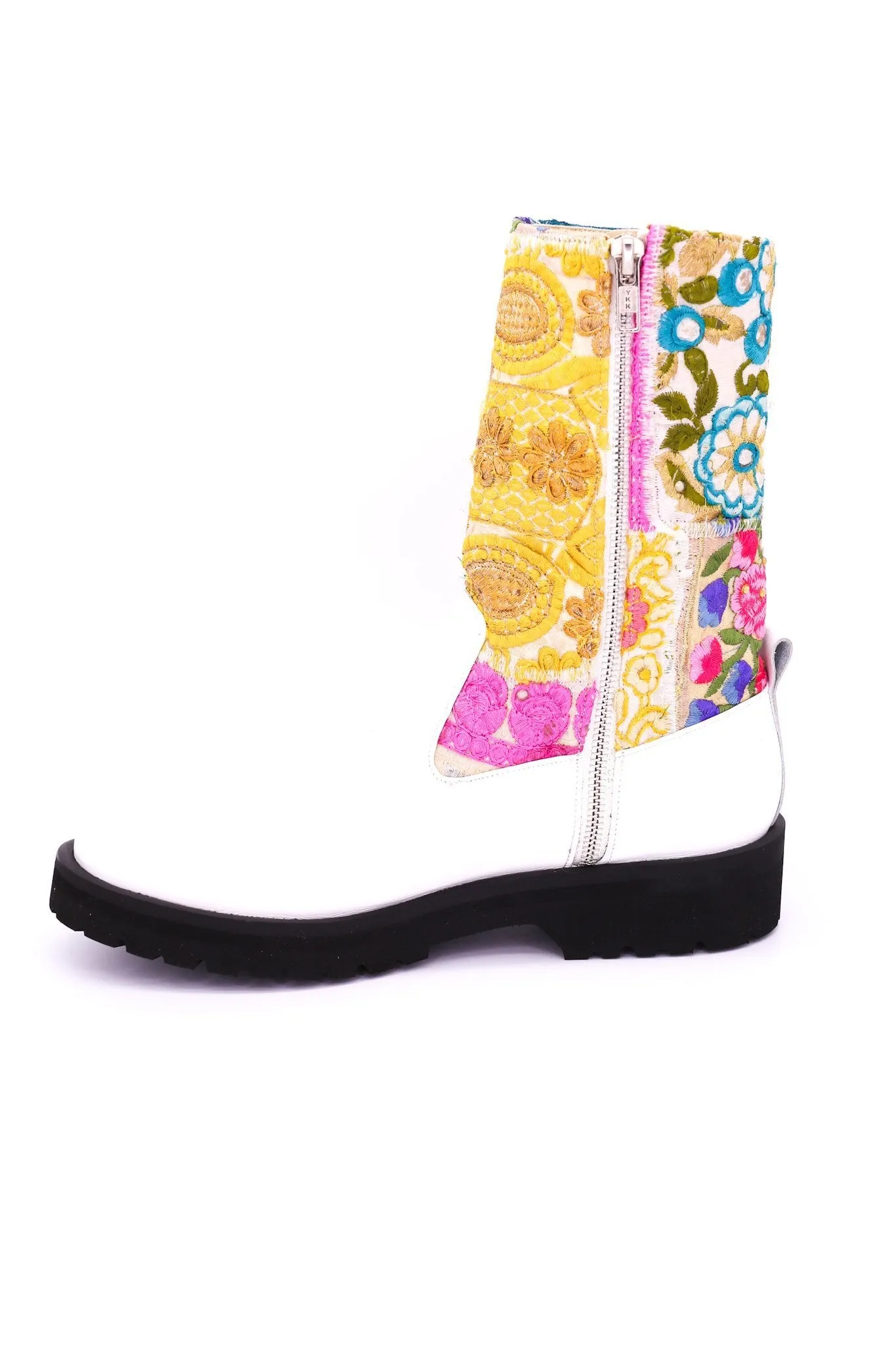 CHUNKY BOOTS EMBROIDERED PATCHWORK FREJA
