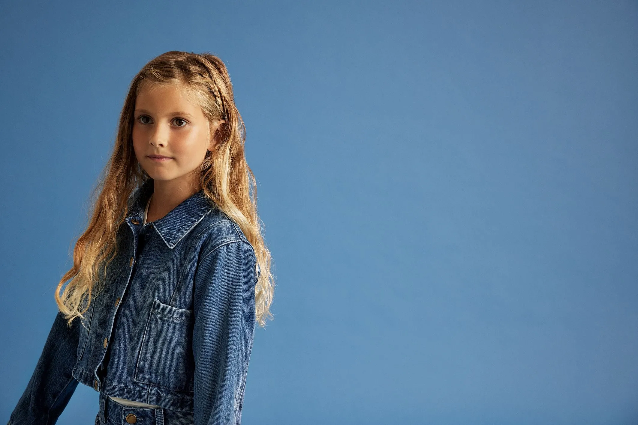 Creamie Girls Cropped Denim Jacket  822596-7770 *
