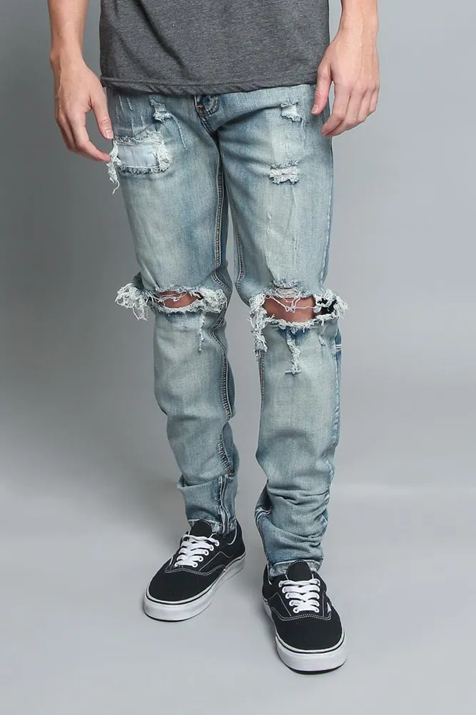 Distressed Denim Jeans