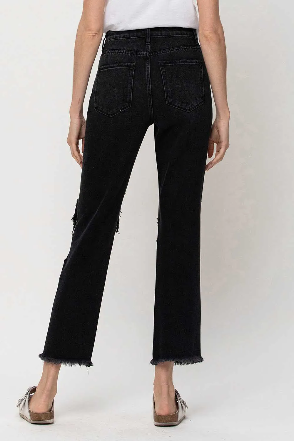 Flying Monkey Distressed Crop Jeans