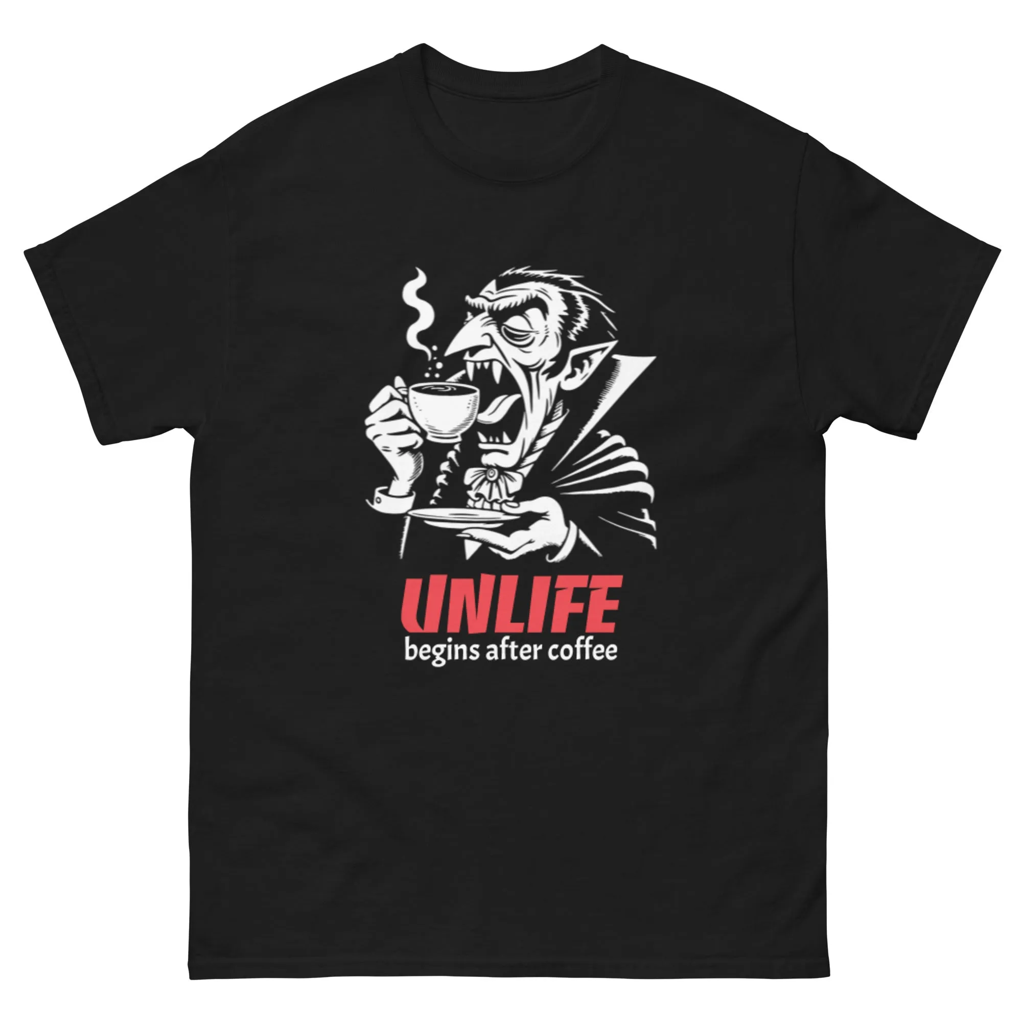 Funny Coffee T-Shirt, Unlife Begins After Coffee Tee, Unisex Classic Gildan Tshirt
