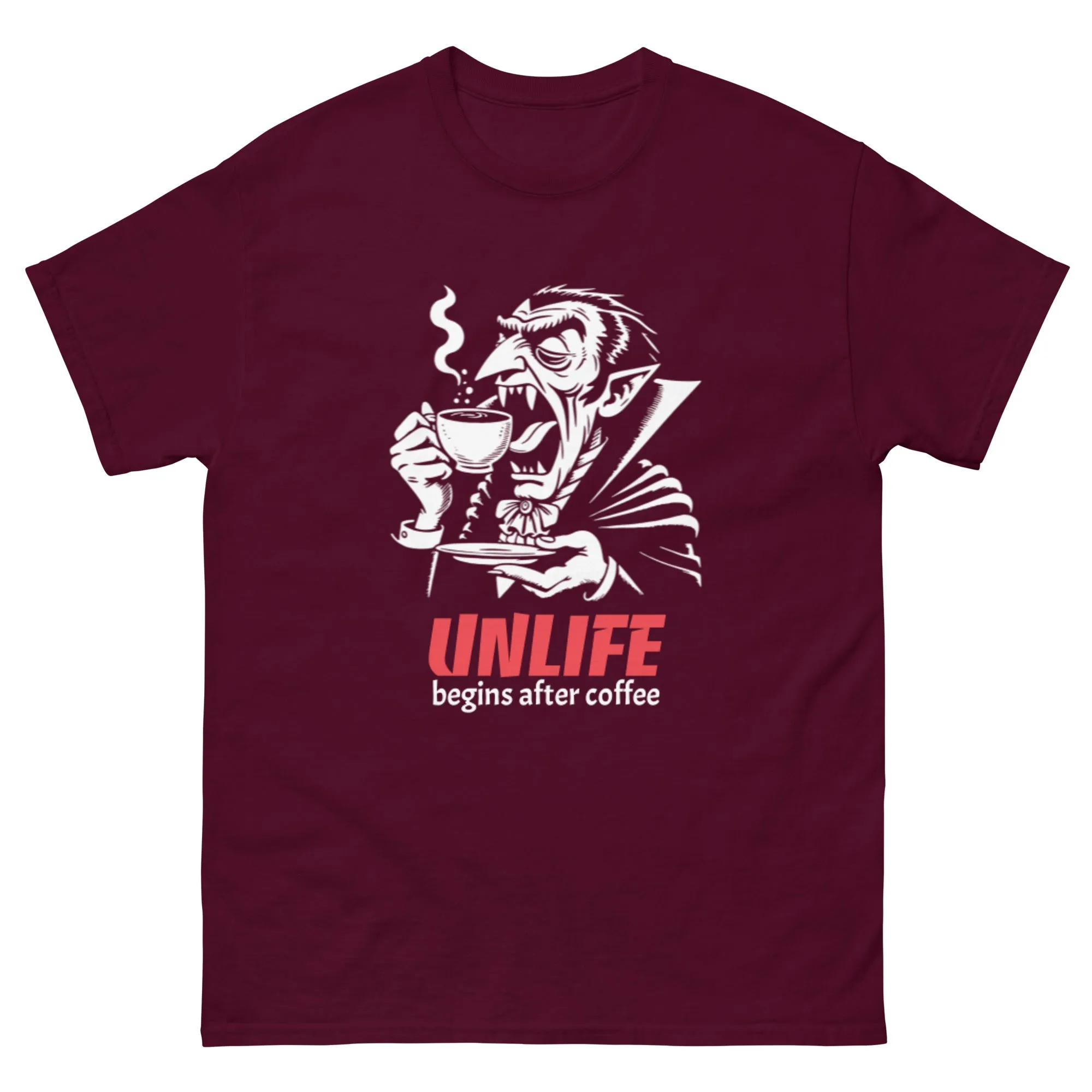 Funny Coffee T-Shirt, Unlife Begins After Coffee Tee, Unisex Classic Gildan Tshirt