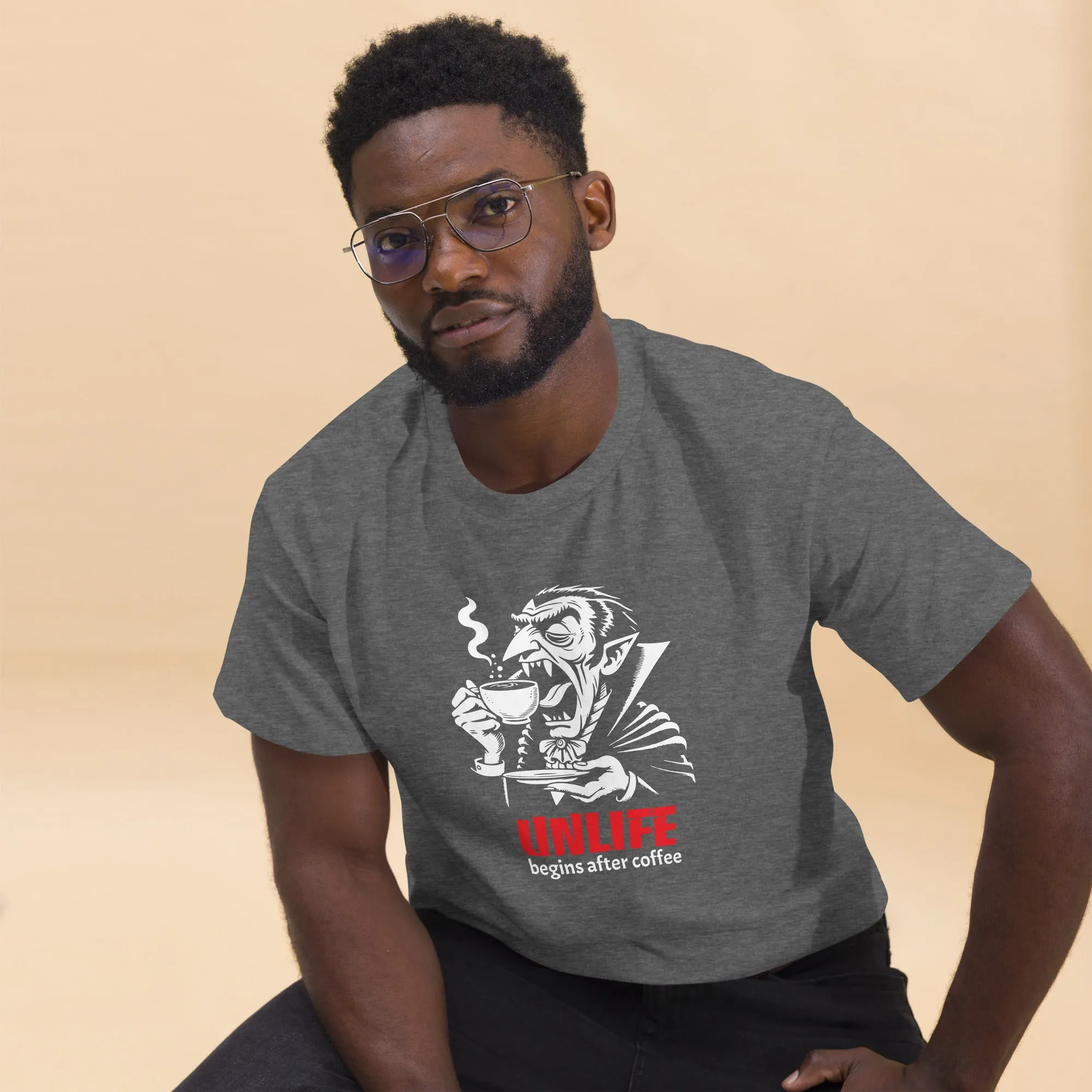 Funny Coffee T-Shirt, Unlife Begins After Coffee Tee, Unisex Classic Gildan Tshirt