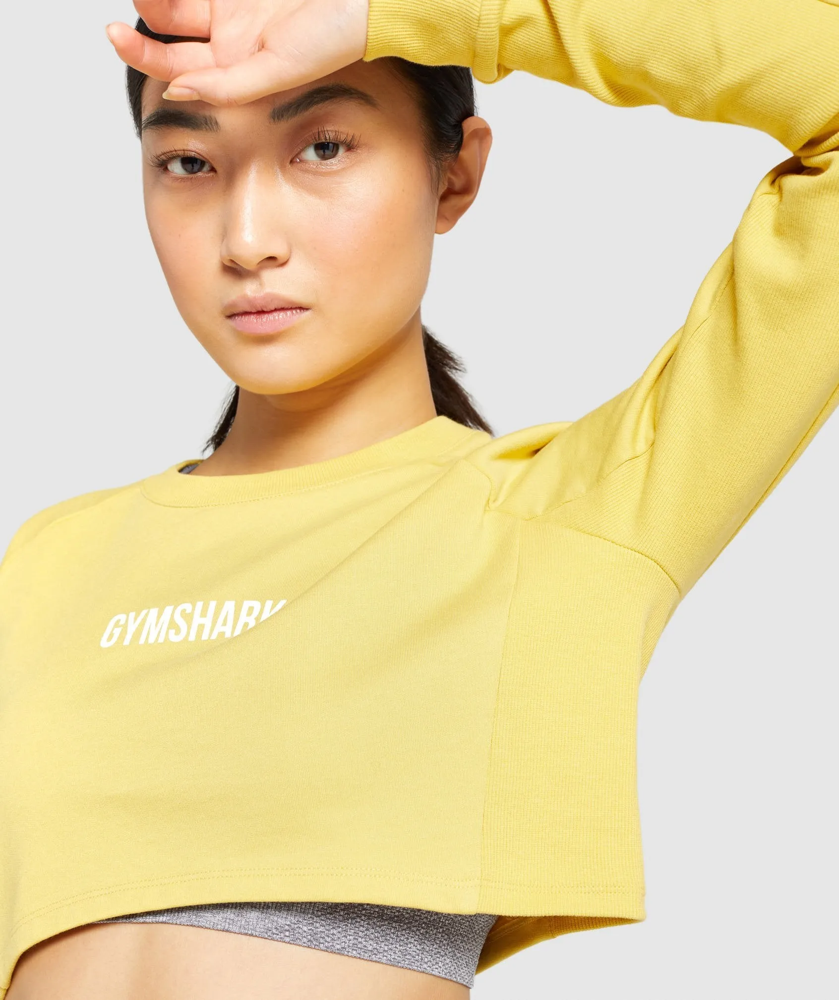 Gymshark Training Cropped Sweater - Yellow