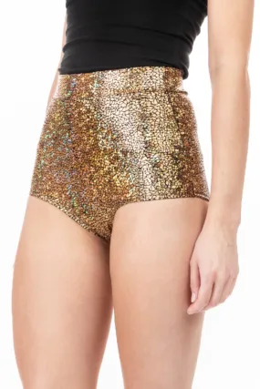 High Waist Hotpants, Gold RTS
