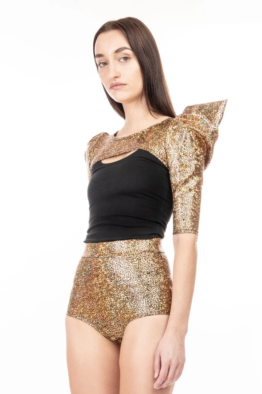 High Waist Hotpants, Gold