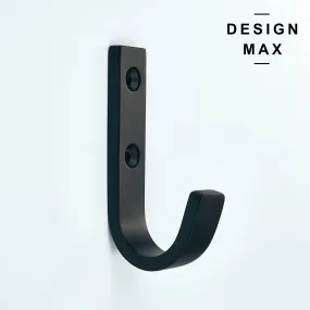Huxley J Matte Black Brass Mudroom Wall Hook
