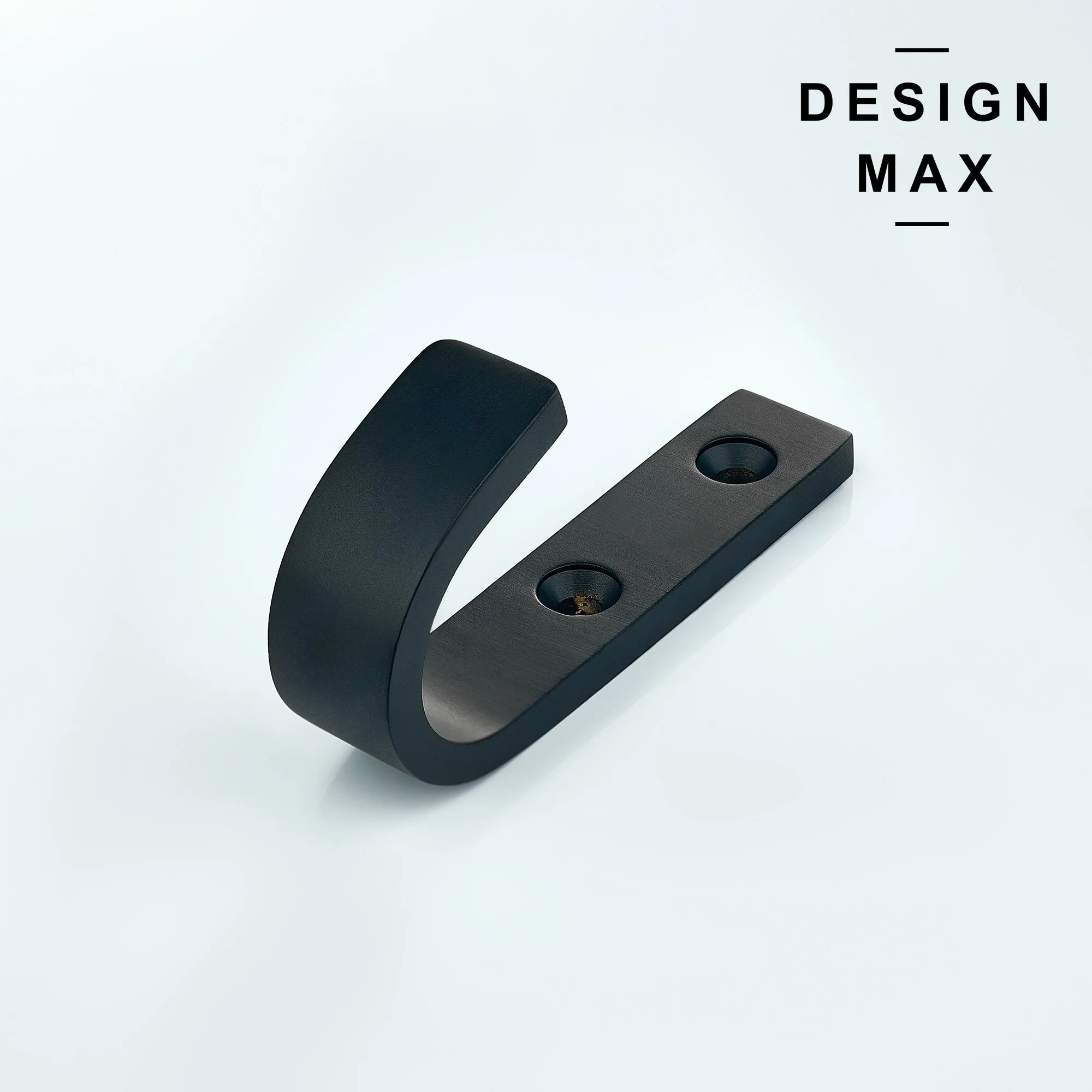 Huxley J Matte Black Brass Mudroom Wall Hook