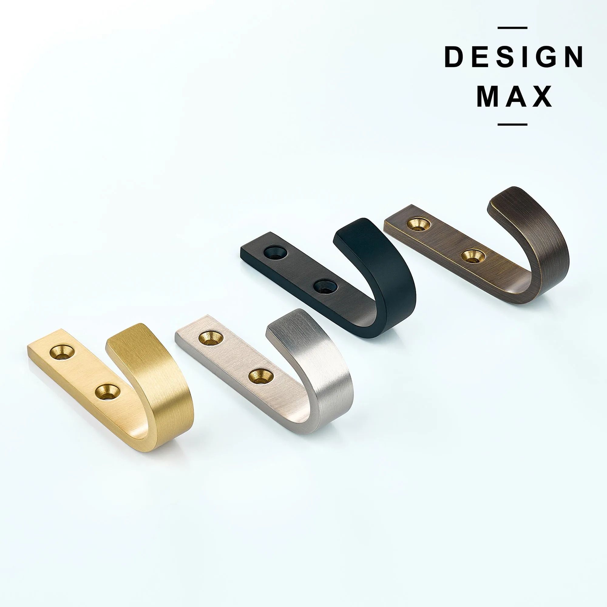 Huxley J Matte Black Brass Mudroom Wall Hook