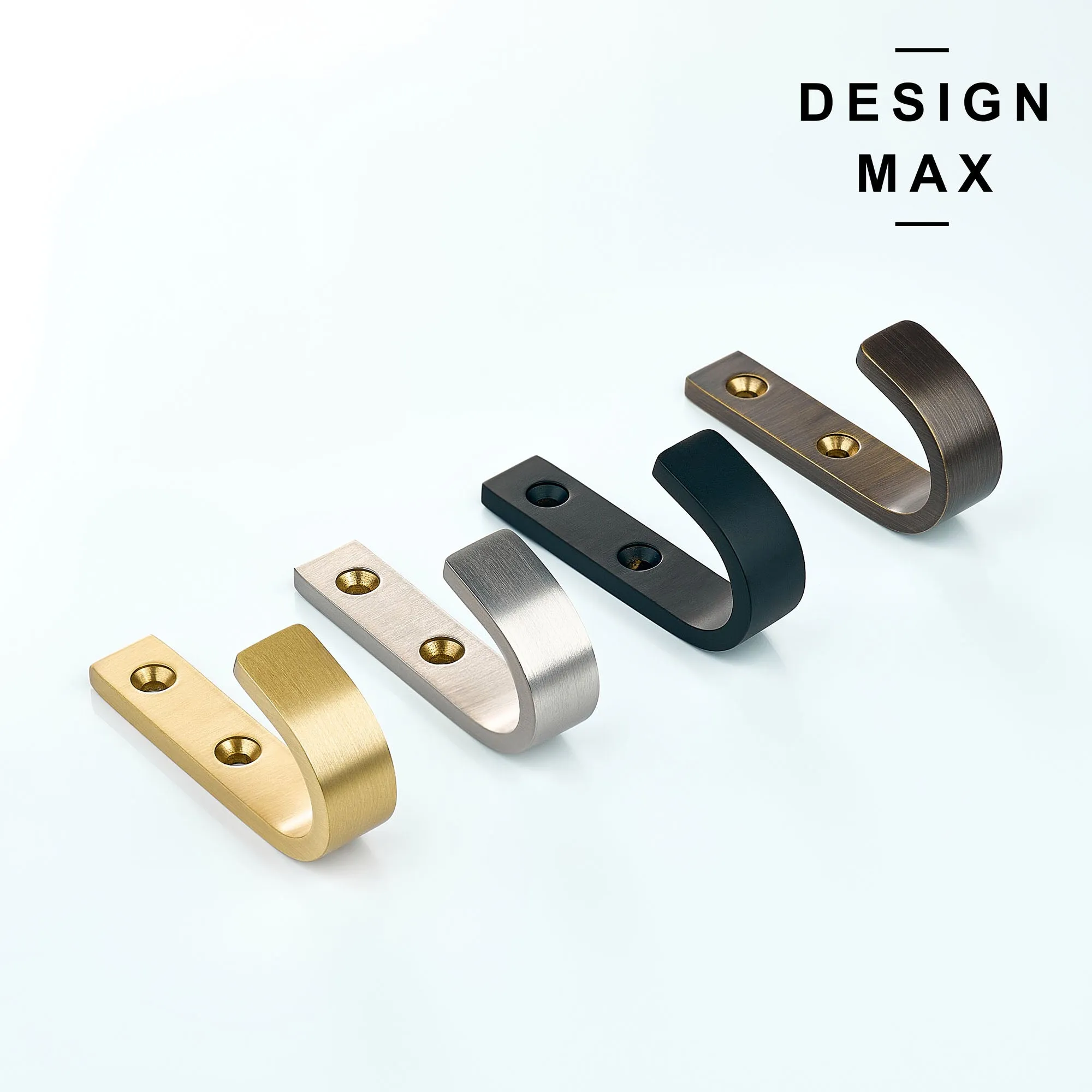 Huxley J Matte Black Brass Mudroom Wall Hook