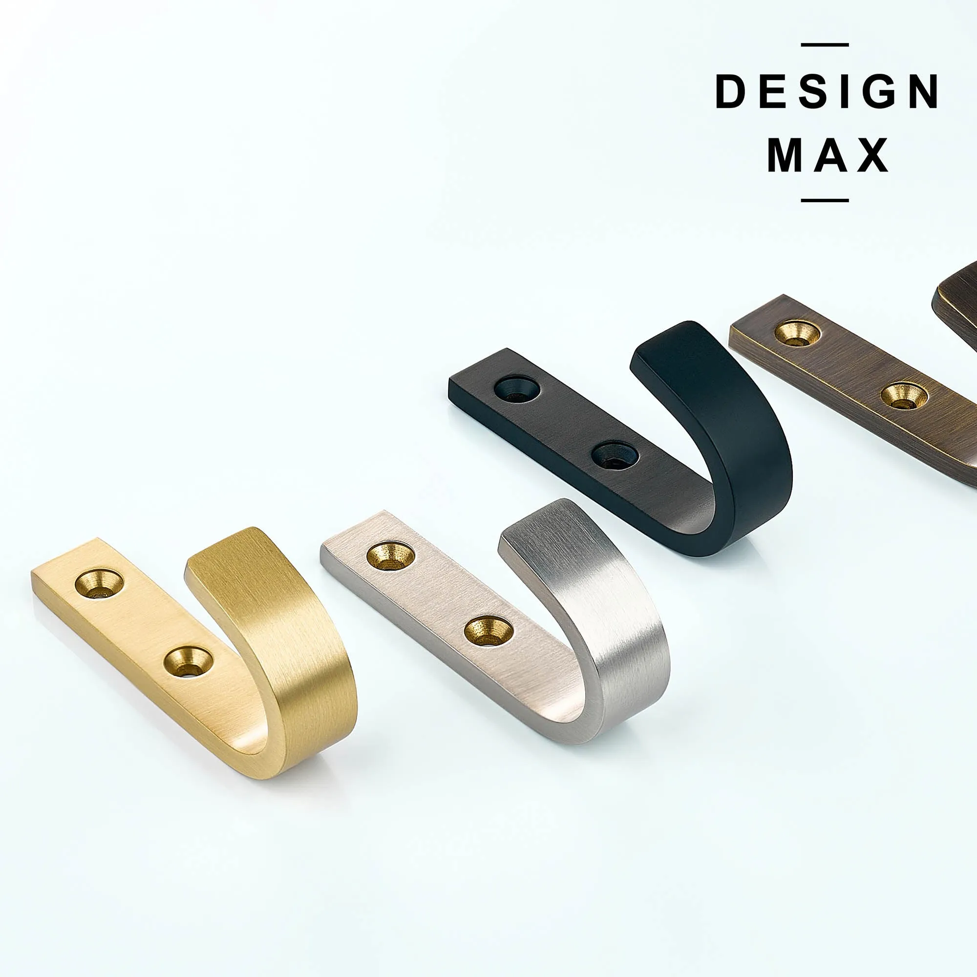 Huxley J Matte Black Brass Mudroom Wall Hook