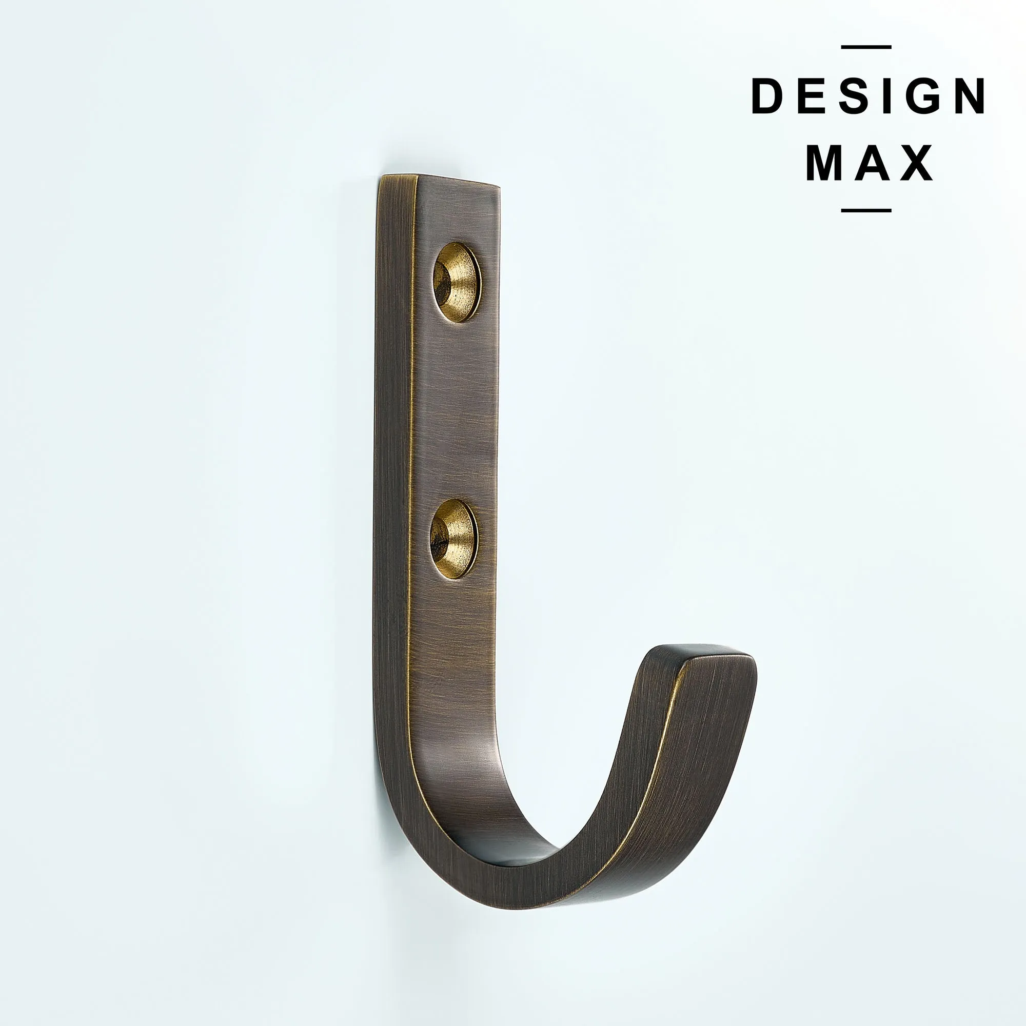 Huxley J Matte Black Brass Mudroom Wall Hook