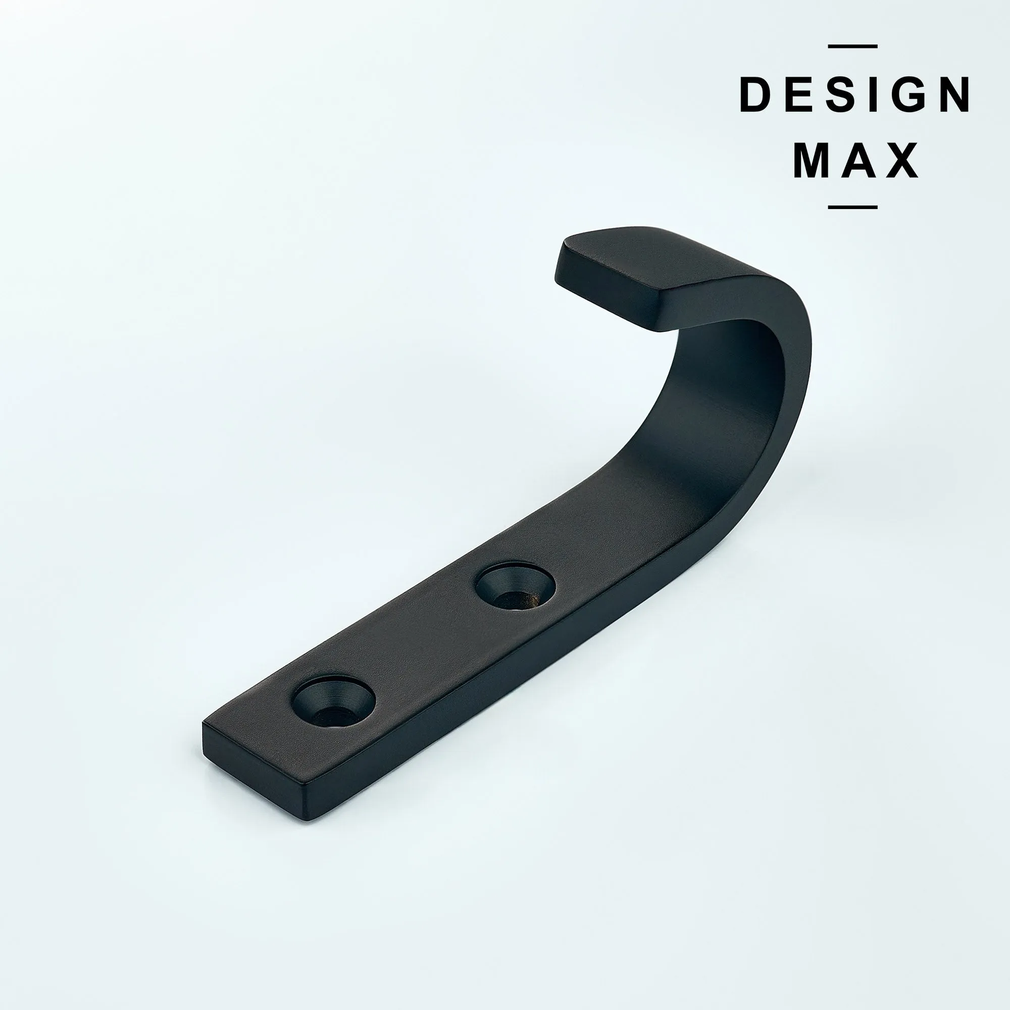 Huxley J Matte Black Brass Mudroom Wall Hook