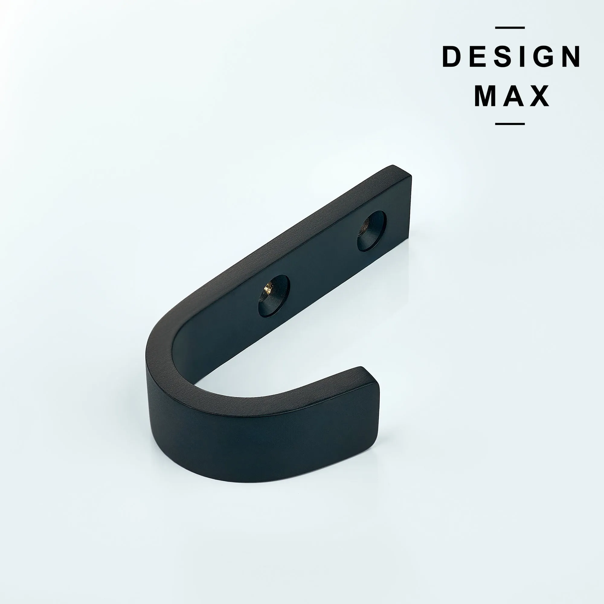 Huxley J Matte Black Brass Mudroom Wall Hook