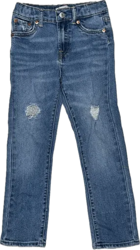 Levis Girls High Rise Ankle Straight Stretch Jeans - Size 7