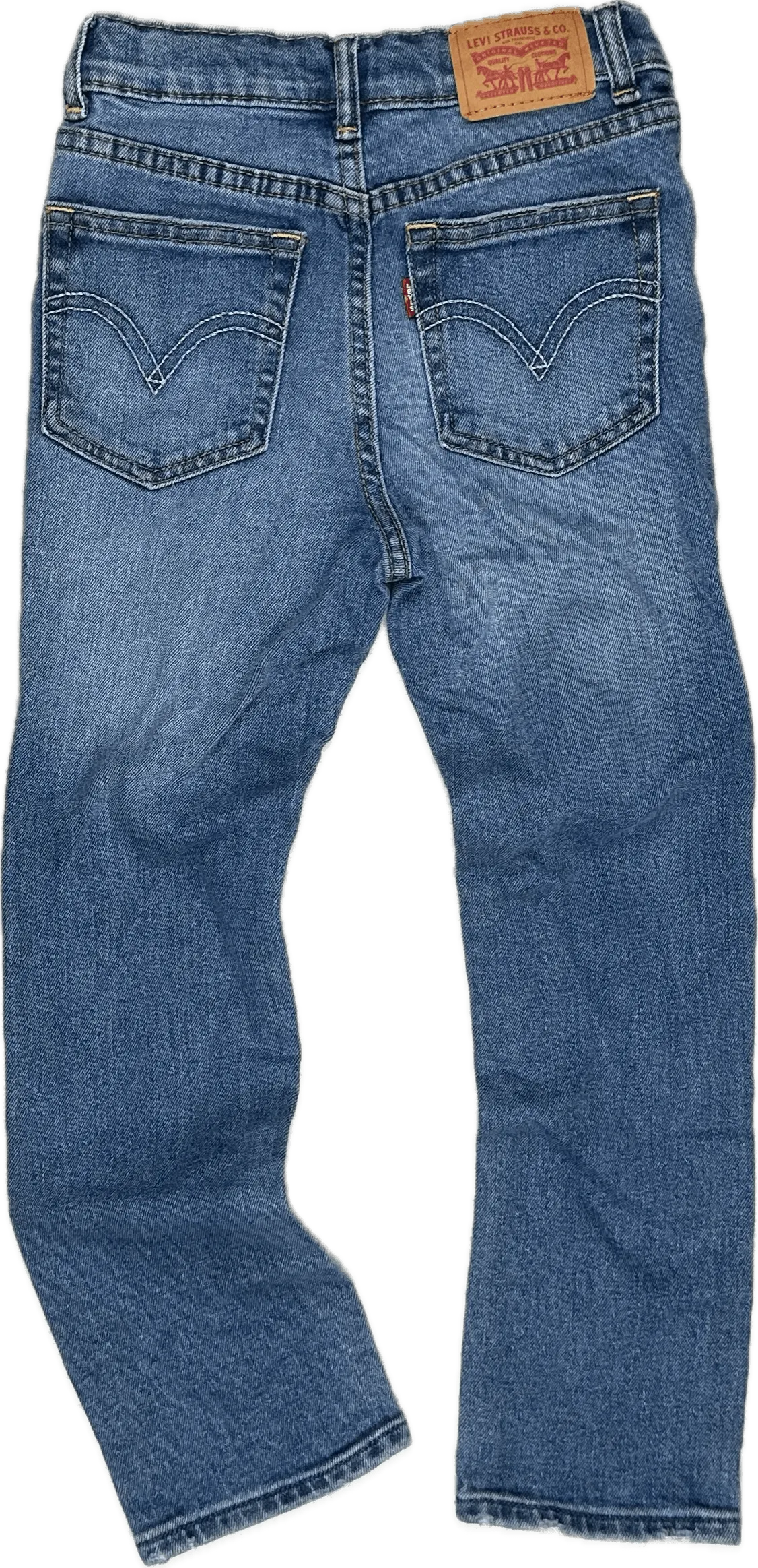 Levis Girls High Rise Ankle Straight Stretch Jeans - Size 7