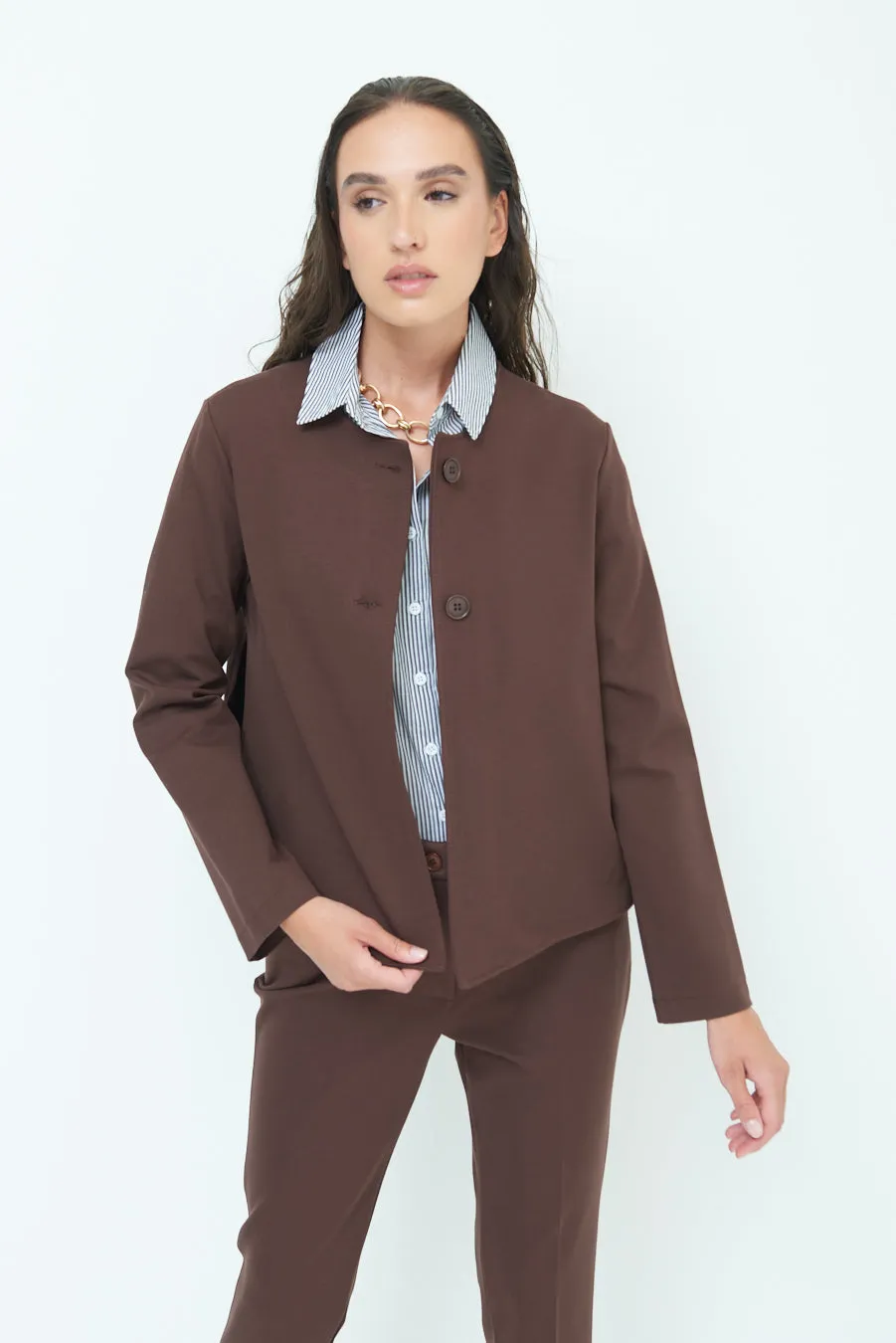Minimalist button-up jacket wholesale
