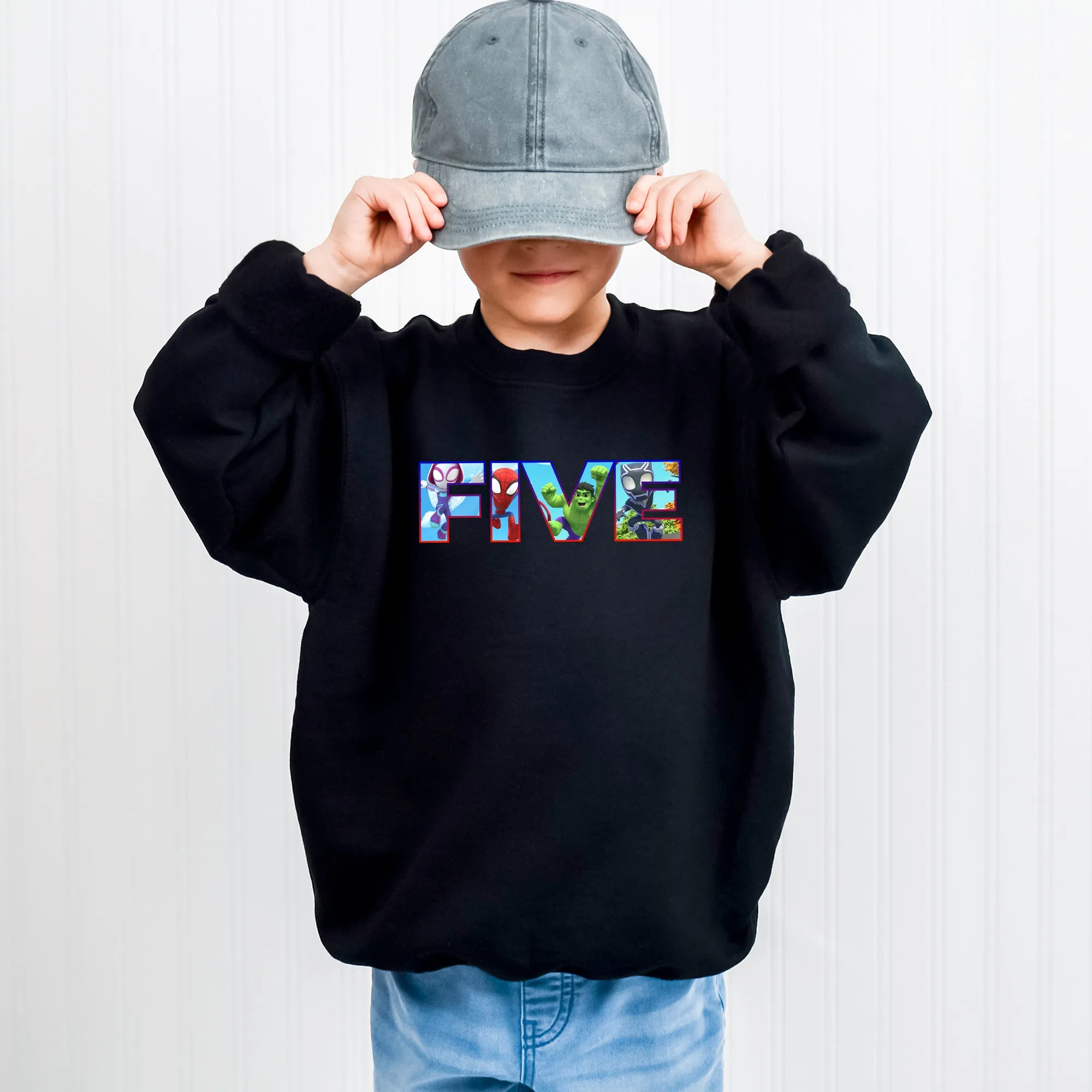 Personalized Spidey and His Amazing Friends with Name Youth Sweatshirt