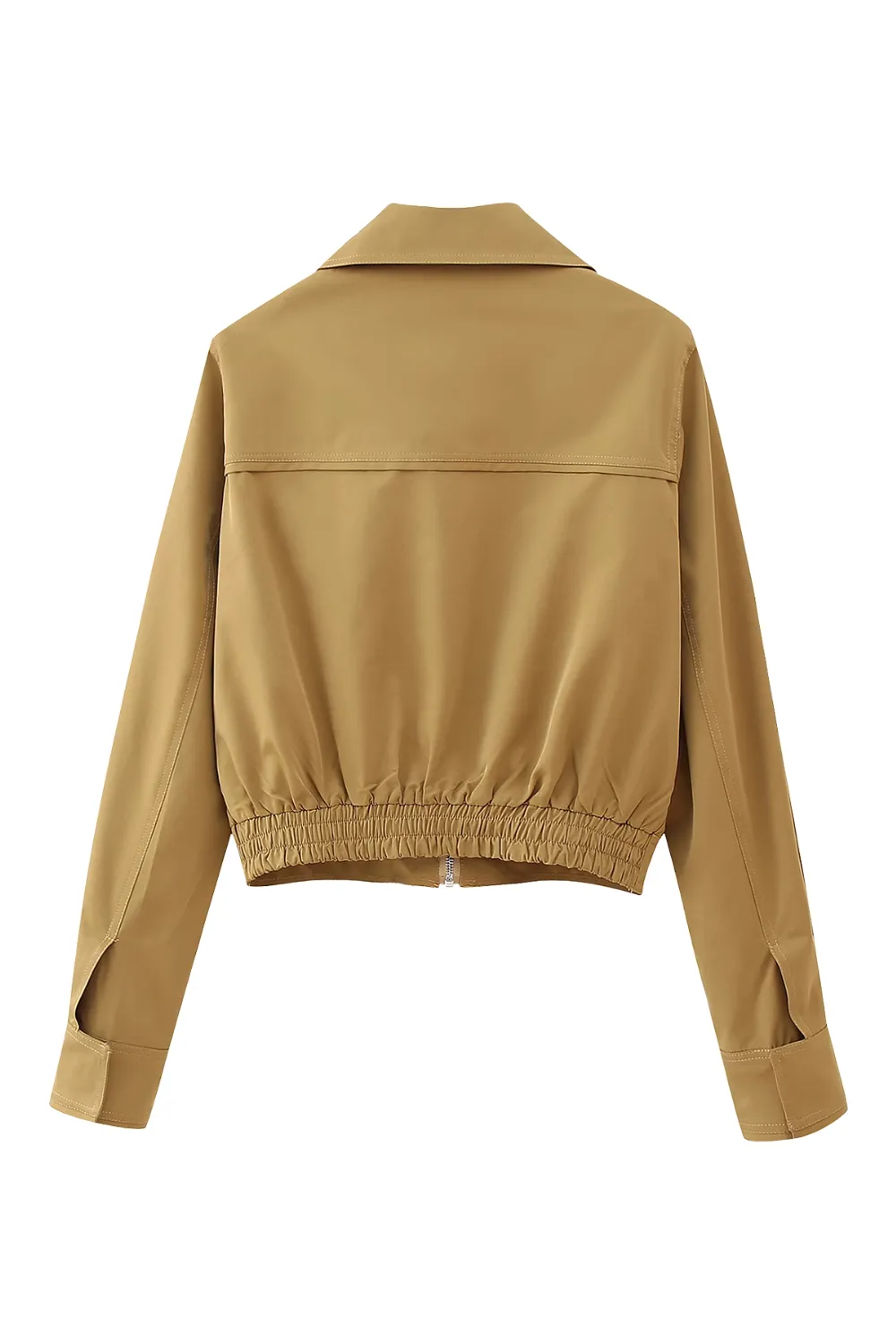 'Quincy' Collared Waxed Cotton Cropped Jacket