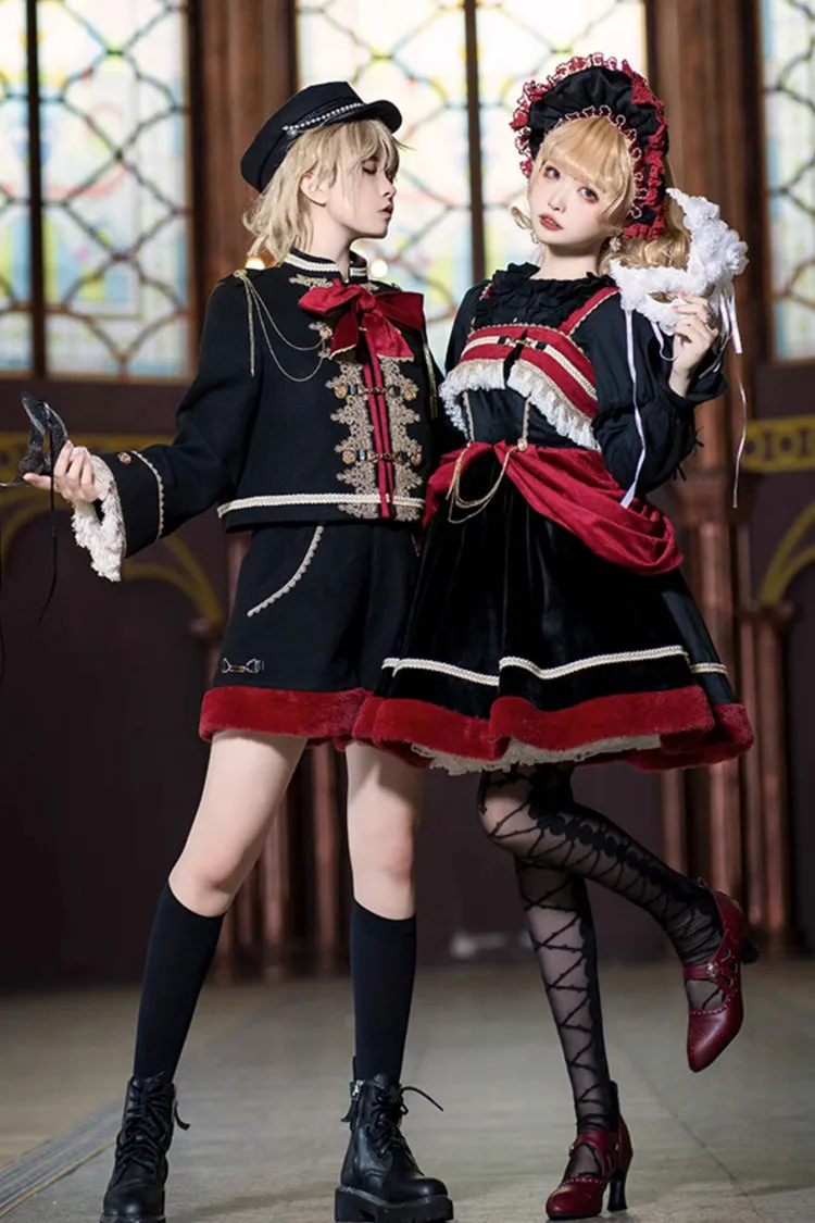 Red/Black Dark Baroque Classic Ouji Lolita Shorts