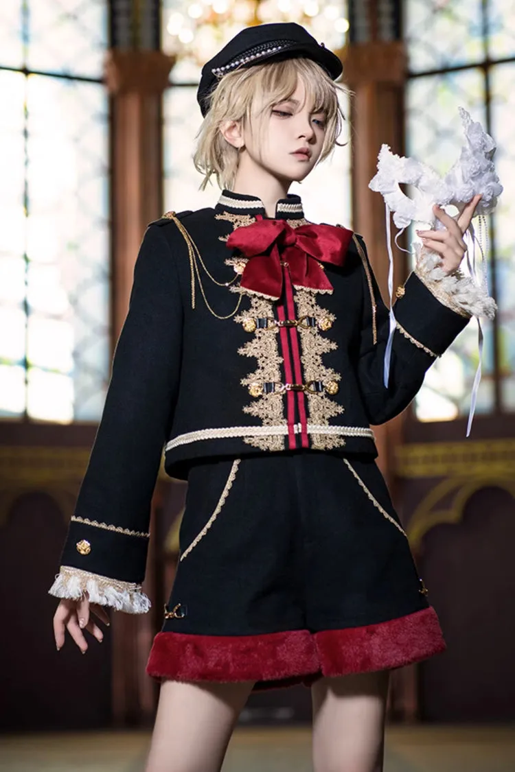 Red/Black Dark Baroque Classic Ouji Lolita Shorts