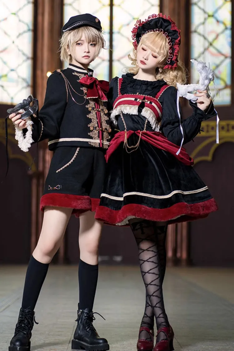 Red/Black Dark Baroque Classic Ouji Lolita Shorts