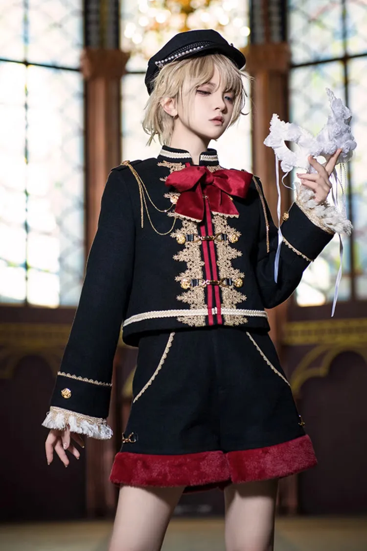 Red/Black Dark Baroque Classic Ouji Lolita Shorts