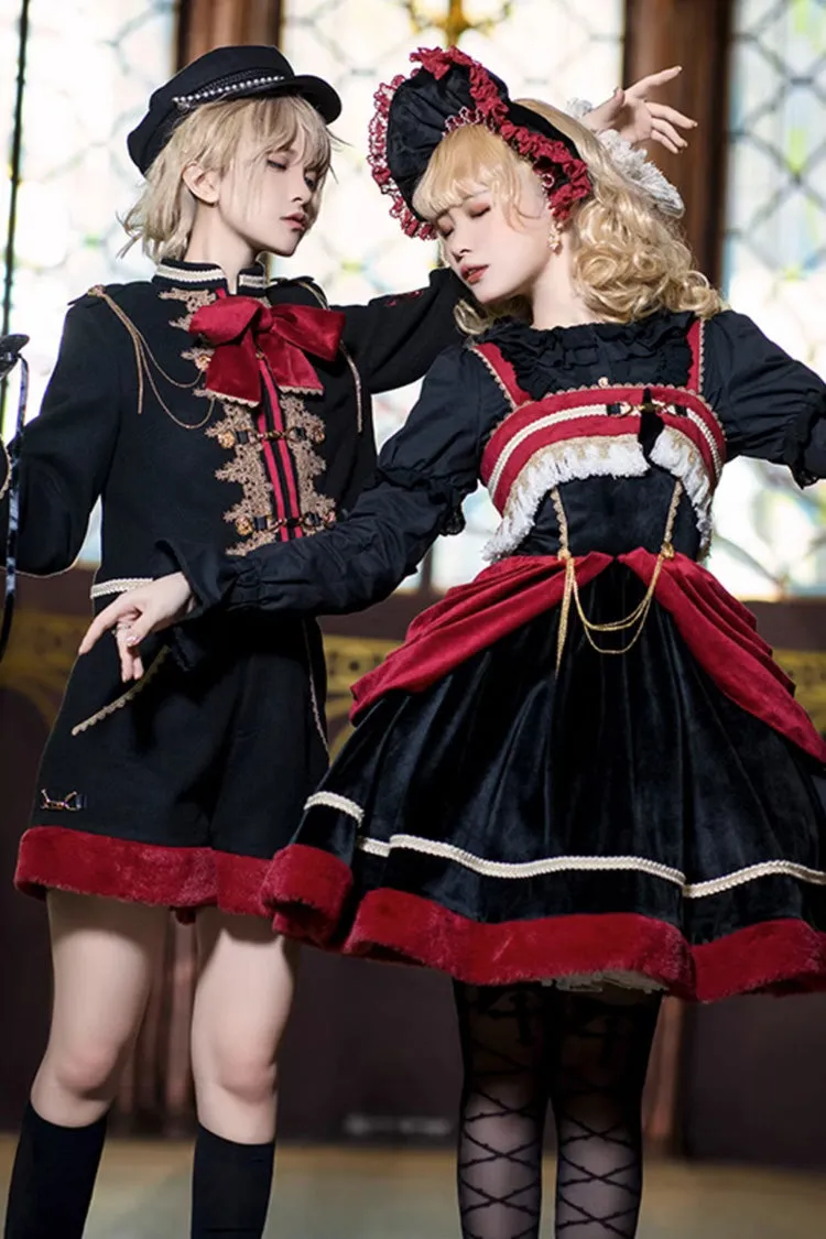 Red/Black Dark Baroque Classic Ouji Lolita Shorts