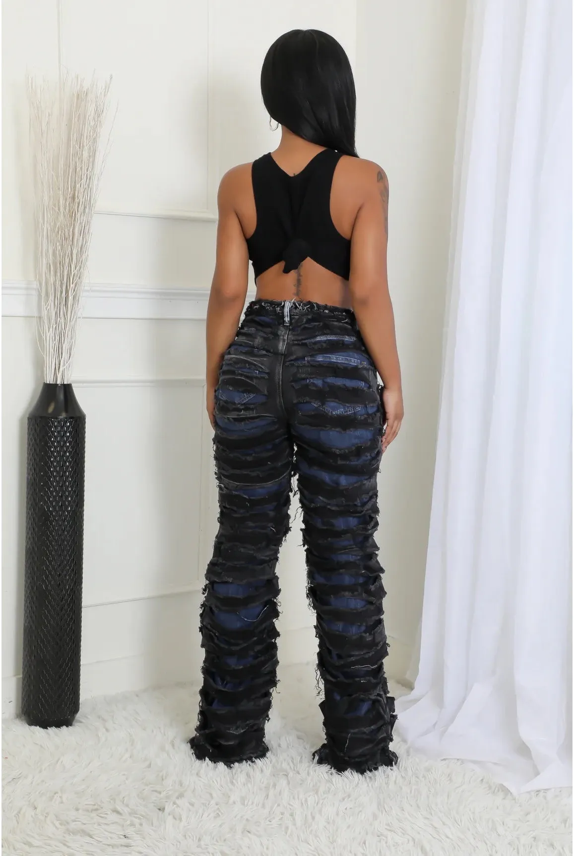 Tamika.....Total Distressed Jeans