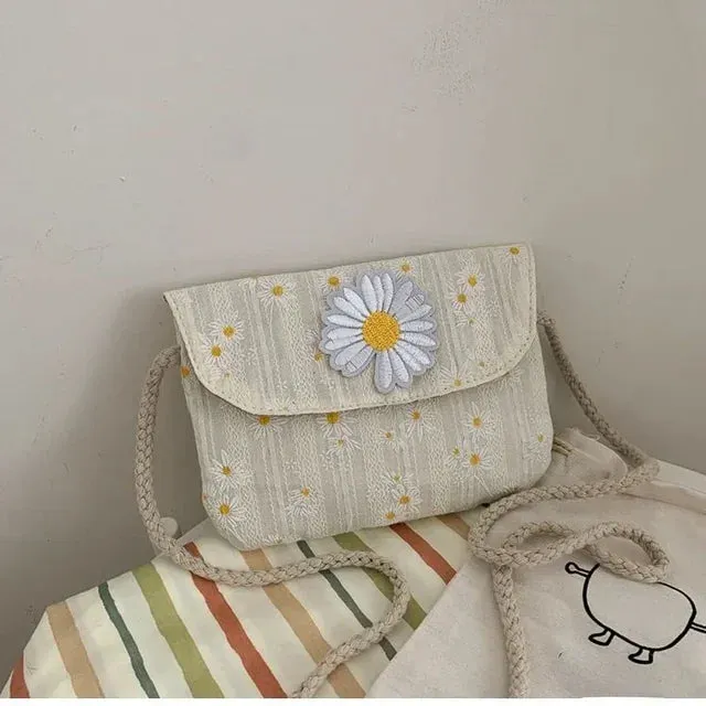 UAKISS  -  Sweet Y2k Aesthetic Flower Print Shoulder Bag Vintage Casual Kawaii Ins Handbags All Match Chic Streetwear Crossbody Bags Women