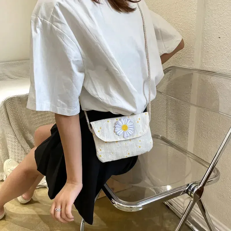 UAKISS  -  Sweet Y2k Aesthetic Flower Print Shoulder Bag Vintage Casual Kawaii Ins Handbags All Match Chic Streetwear Crossbody Bags Women